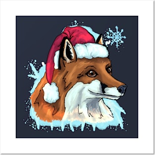 Christmas fox Posters and Art